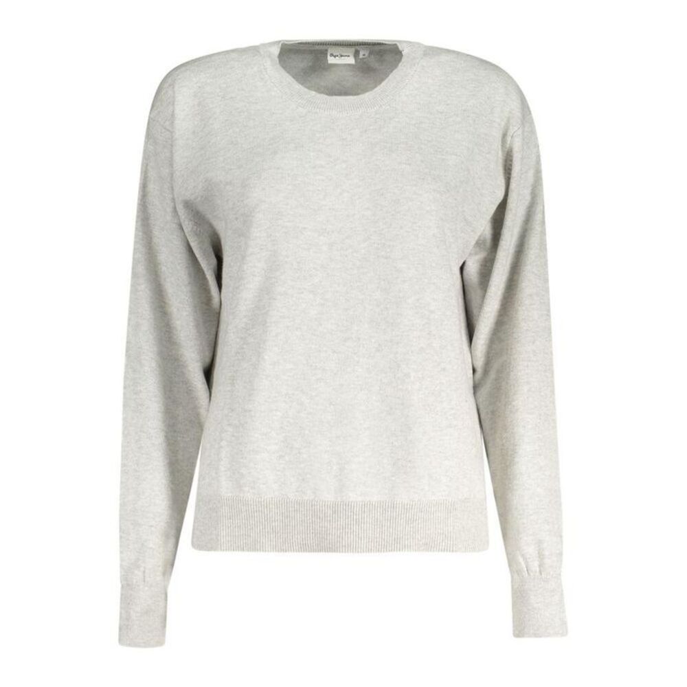 Pepe Jeans Crew Neck Long Sleeve Sweater Women Gray Sweaters